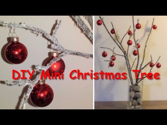 DIY Mini Christmas Tree (Christmas Tree With Just Branches) Unique Christmas Tree Decorating
