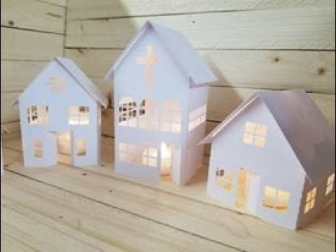 **DIY Paper Christmas Tree Village Tutorial** Silhouette Life Inspiration Box