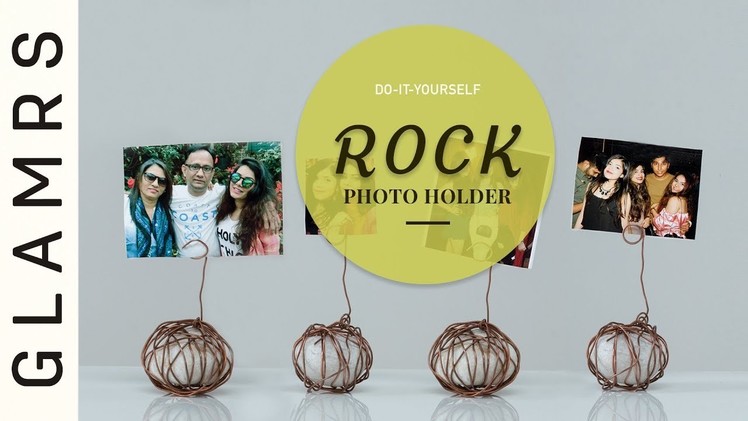 DIY Rock & Wire Photo Holder