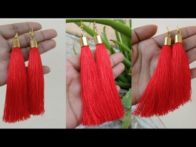 DIY Tassel Earrings| How to make silk thread tassel earrings| Making jewelry tutorial| Earrings