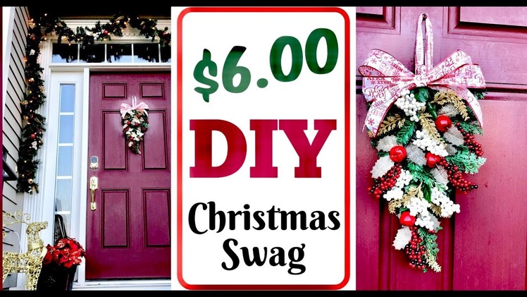 Dollar Tree DIY Christmas Decor | Easy Affordable Swag Wreath