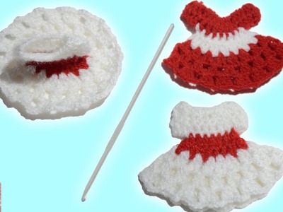 Easy Crochet Barbie Dress | How to Make Woolen Frock for Doll | NUTAN HASTAKALA