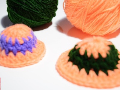 Easy Crochet Barbie Hat | How to Make Woolen Cap for Doll | NUTAN HASTAKALA