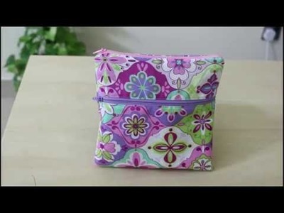 Easy Double Zippered Pouch DIY