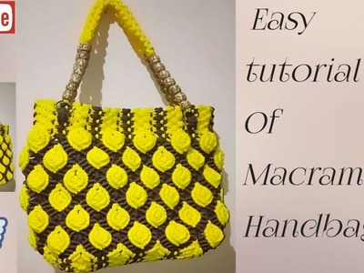Easy tutorial#How to make macrame designer bag