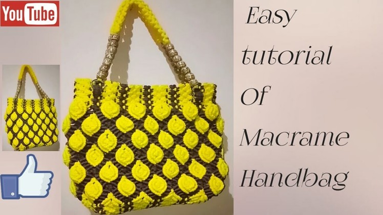 Easy tutorial#How to make macrame designer bag