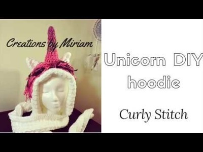 EASY Unicorn crochet Hoodie  with Scarf