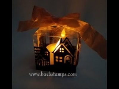 Halloween Tealight Luminary with Hometown Greetings & Clear Tiny Treat Boxes