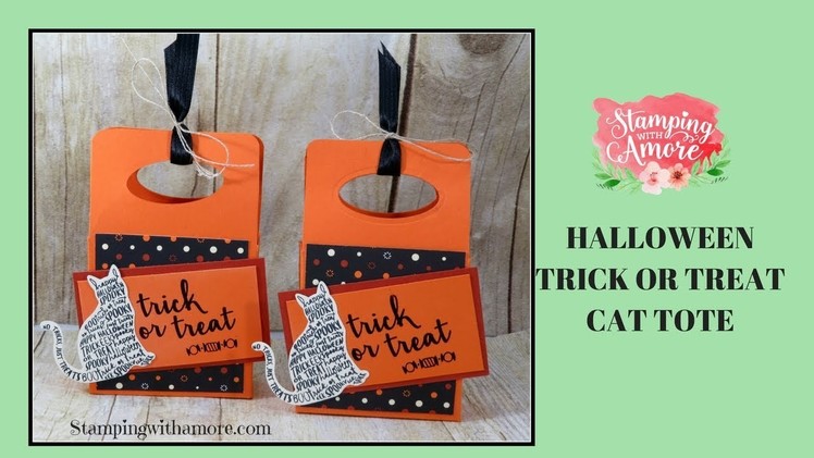 Halloween Trick or Treat Cat Tote