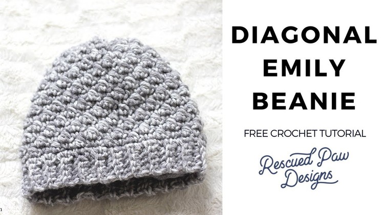 How Make the Emily Diagonal Crochet Beanie Band and SPHDC
