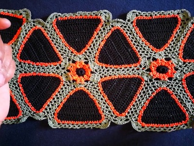 How to crochet a triangle motif part 1