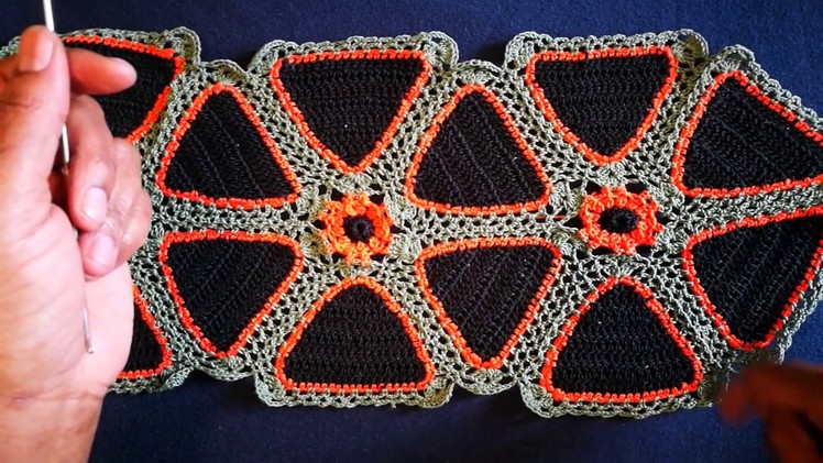 How to crochet a triangle motif part 1