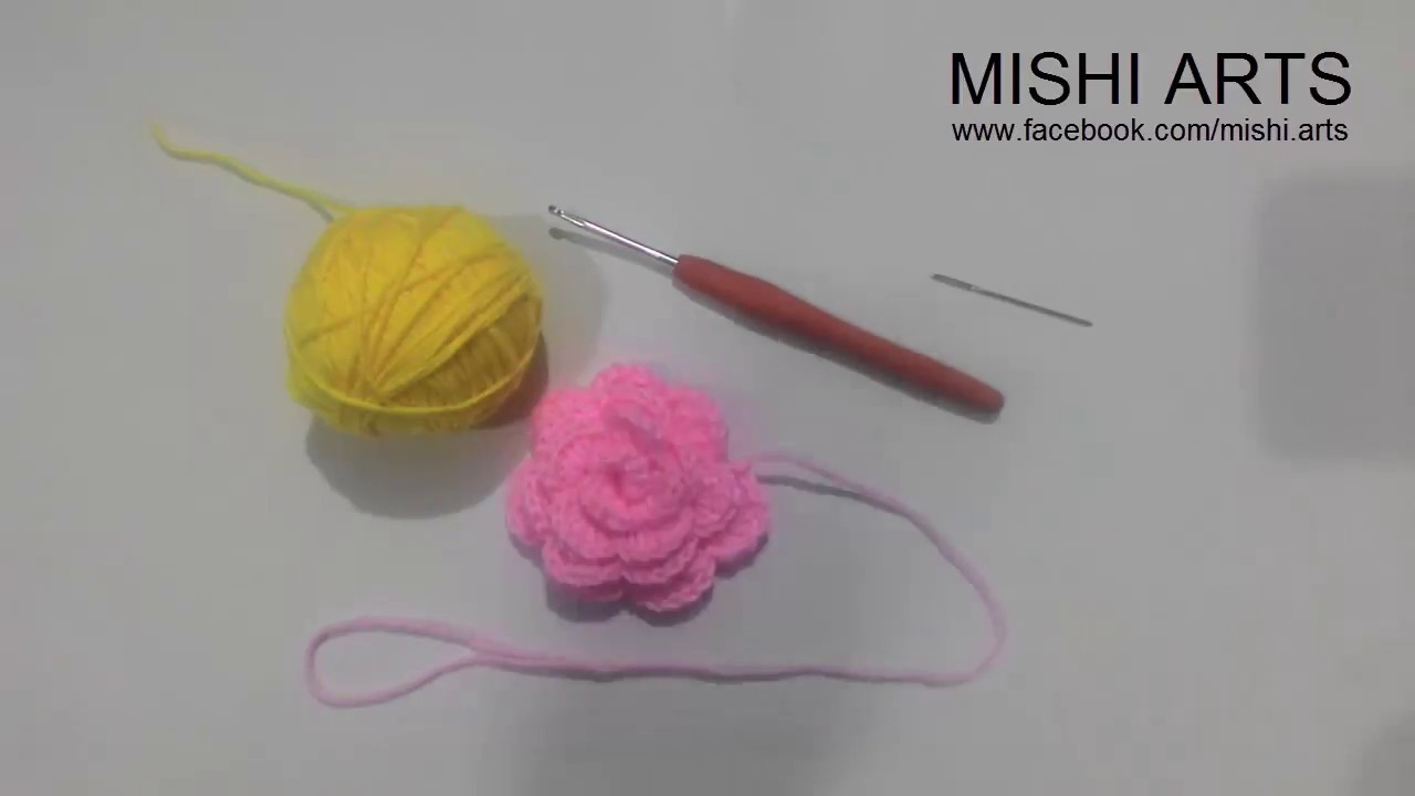 How to Crochet easy Rose Flower