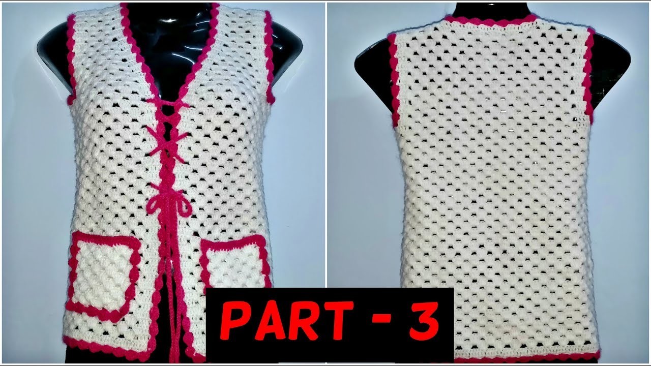 How to Crochet Pockets for Jacket - Part 3.3