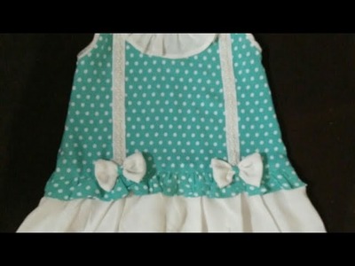 How to cutting & stitching winter baby girl frock design