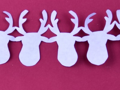 How to make a deer head ☃ Christmas paper garlands. Craft ideas to make ❄ DIY