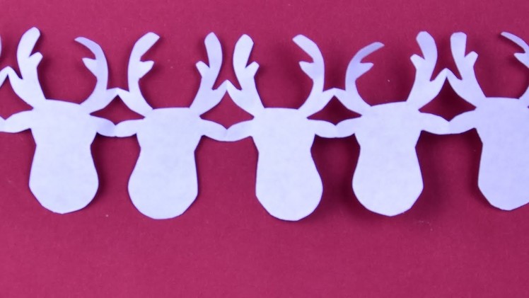 How to make a deer head ☃ Christmas paper garlands. Craft ideas to make ❄ DIY