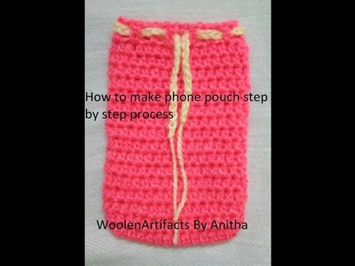 How to make a phone pouch easily   Step by step process for beginners