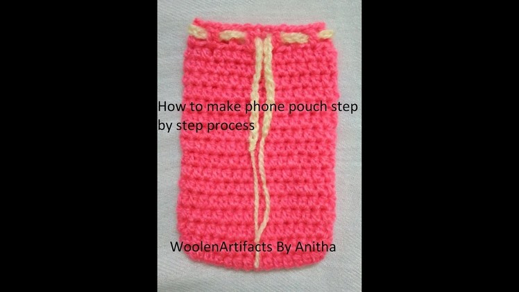 How to make a phone pouch easily   Step by step process for beginners