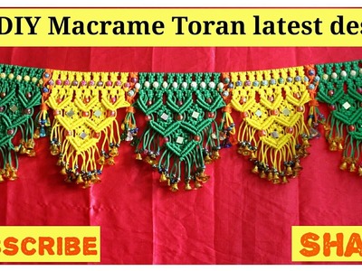 How to make Beautiful Macrame Toran door hanging | Door hanging | Hanging