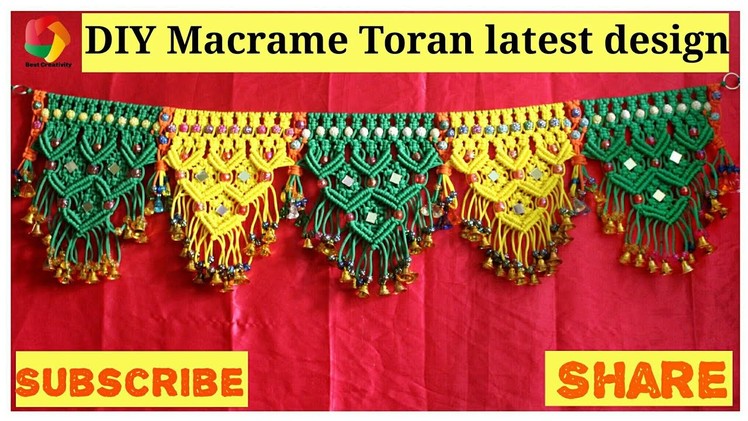 How to make Beautiful Macrame Toran door hanging | Door hanging | Hanging