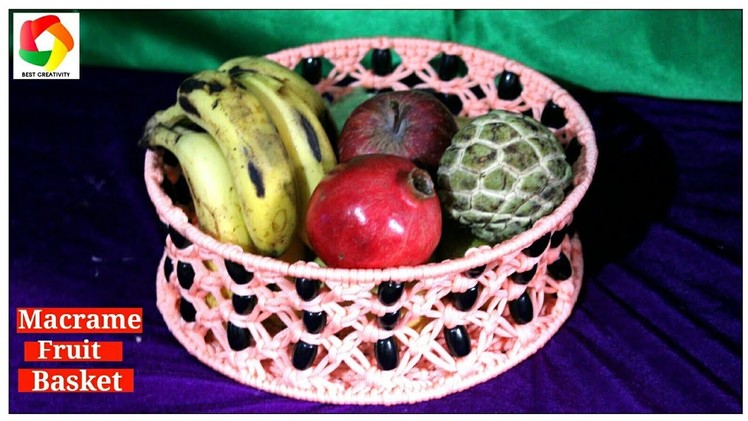 How to make Easy Macrame Fruit Basket using simple steps