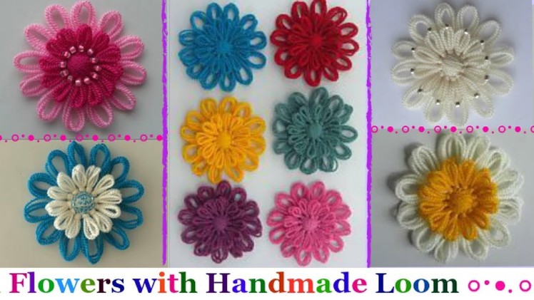 How to make loom flowers with handmade loom maker step by step | Easy loom flowers-diy