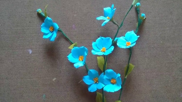 How to make paper flowers.Small Paper flowers tutorial.paper craft.