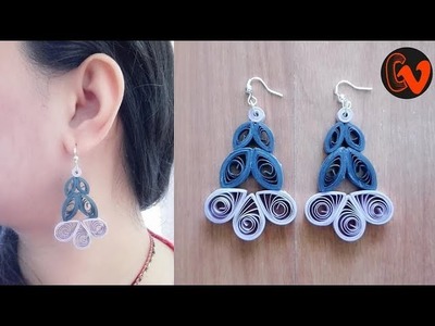 How to Make Quilling Earrings. Paper Quilling Earrings. Design 86