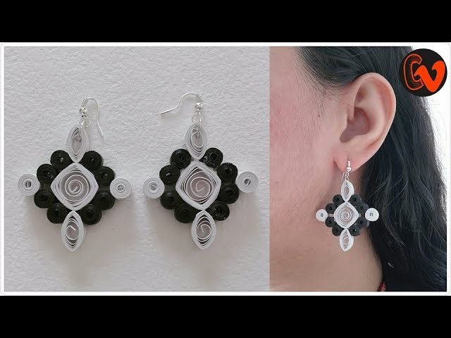 How to Make Quilling Earrings. Paper Quilling Earrings. Design 88