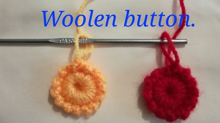 How to make woolen button crochet easy at home.