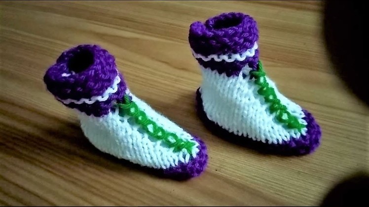 How to make woolen shoe for baby