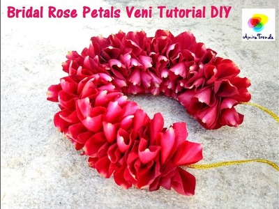How to String Rose Petals garland || Easy Method to make garland Rose Petals