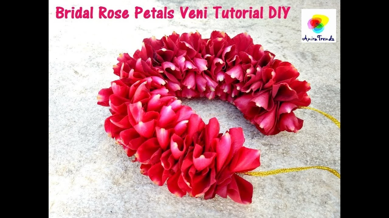 How to String Rose Petals garland Easy Method to make garland Rose Petals