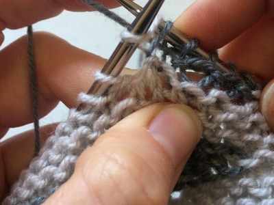 Knit Wrapped Stitch with its Wrap