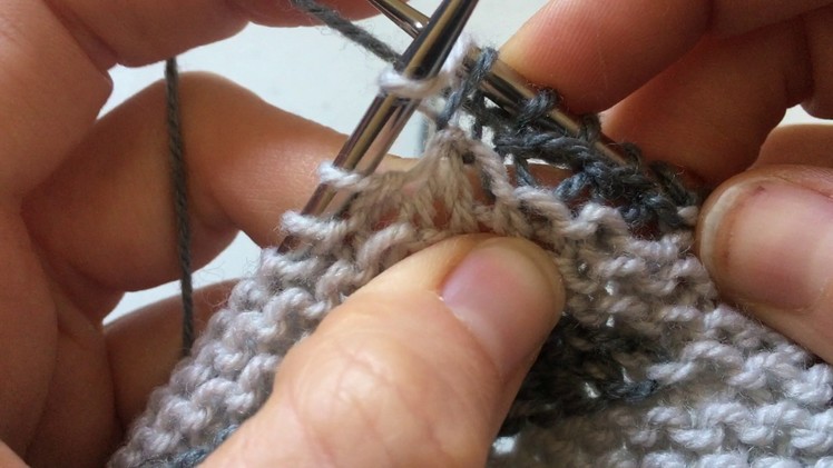 Knit Wrapped Stitch with its Wrap