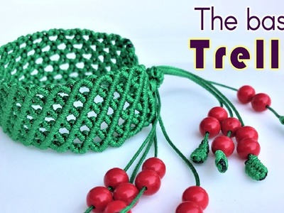 Macrame bracelet tutorial- The basic trellis pattern - Simple but pretty idea craft