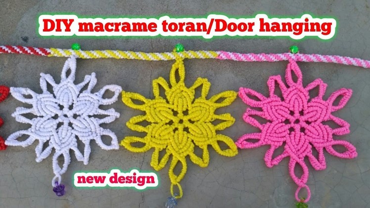 Macrame toran tutorial(new design no.6):- DIY handmade macrame toran.door hanging.Educational power.