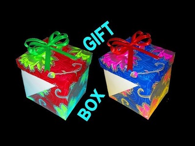 Origami Paper Gift Box With Lid And Bow