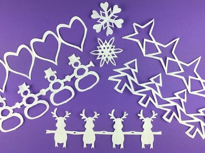 Paper Christmas craft ideas to make ❄ DIY decorations Garlands and Snowflakes