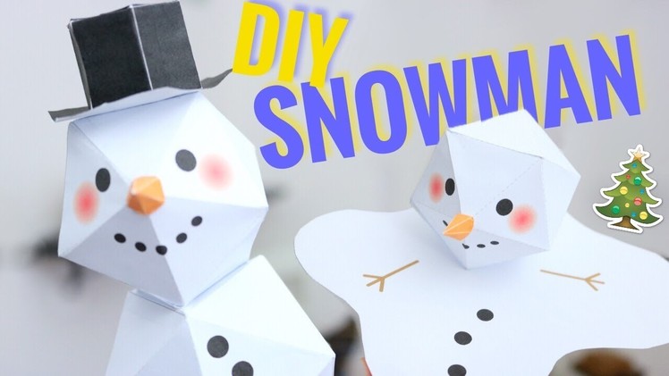 PAPER SNOWMAN DIY ⛄CHRISTMAS DECORATIONS