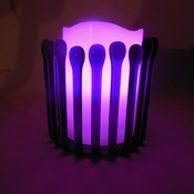 Pillar candle holder in fused glass 10cm x 11cm 4"x 4.5" other colours available MADE TO ORDER