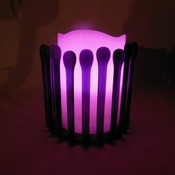 Pillar candle holder in fused glass 10cm x 11cm 4"x 4.5" other colours available MADE TO ORDER