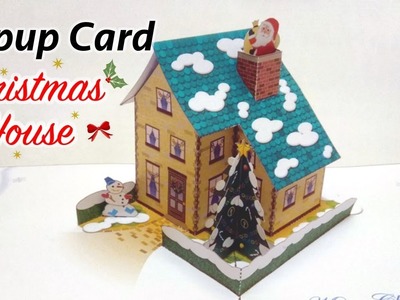 Popup Christmas Card House DIY