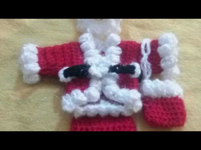 Santa jacket. coat with belt crochet santa christmas dress (3-- 4 no.) part - 5