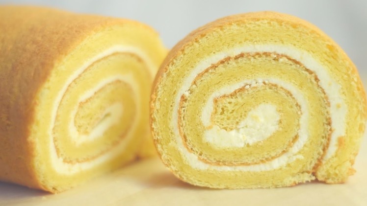 Swiss Roll Cake.Vanilla swiss roll cake.Basic swiss roll cake.