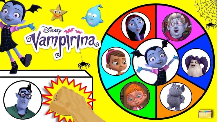 VAMPIRINA TOYS Spinning Wheel Game | Fangtastic Friends w. Surprise Halloween Toys Candy PEZ