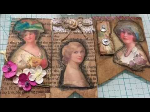 Vintage Embellishments with Book paper tutorial!