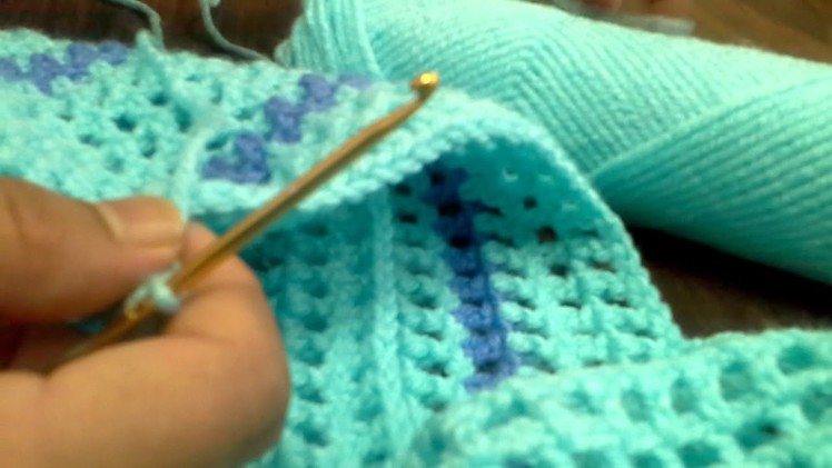 Winter crochet sweater adult design part 8
