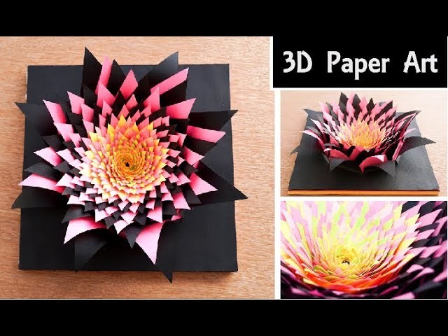 3D Papercraft Art Tutorial | How to Make a Colourful Paper Flower | DIY Project